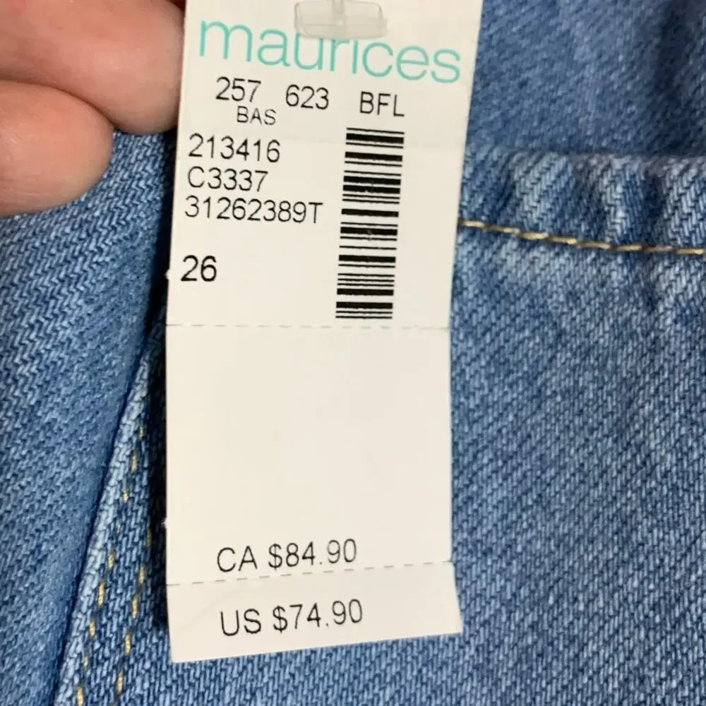 KANCAN Jeans 26 Brayan Ultra High Rise Wide Leg Elastic Waist W/Drawstring NWT - Picture 13 of 15
